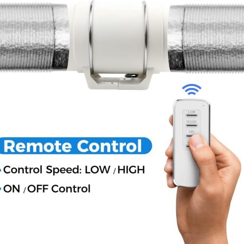 8 Inch Inline Exhaust Fan with Remote Control