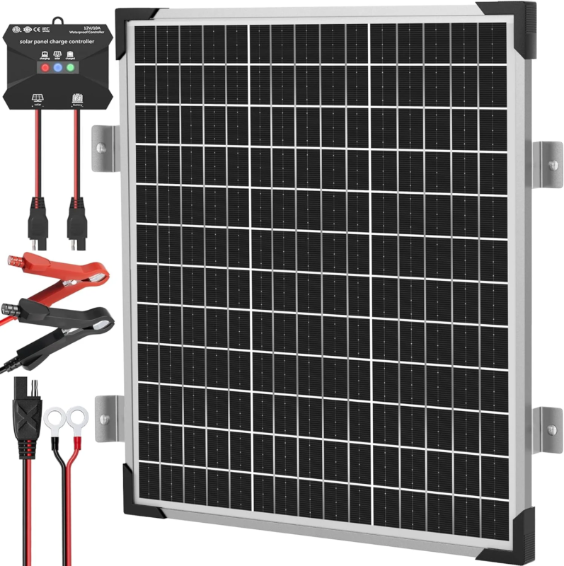 Solar Panel Kit 50W 12V, Voltset Solar Panel Kit, Small-Scale Solar Energy Solution, Off-Grid Solar Panel Kit, RV Solar Panel Kit, Eco-Friendly Solar Energy