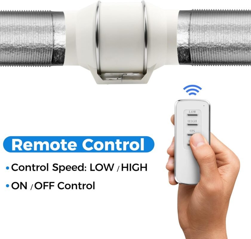 6 Inch Duct Fan with remote controller_remote speed control