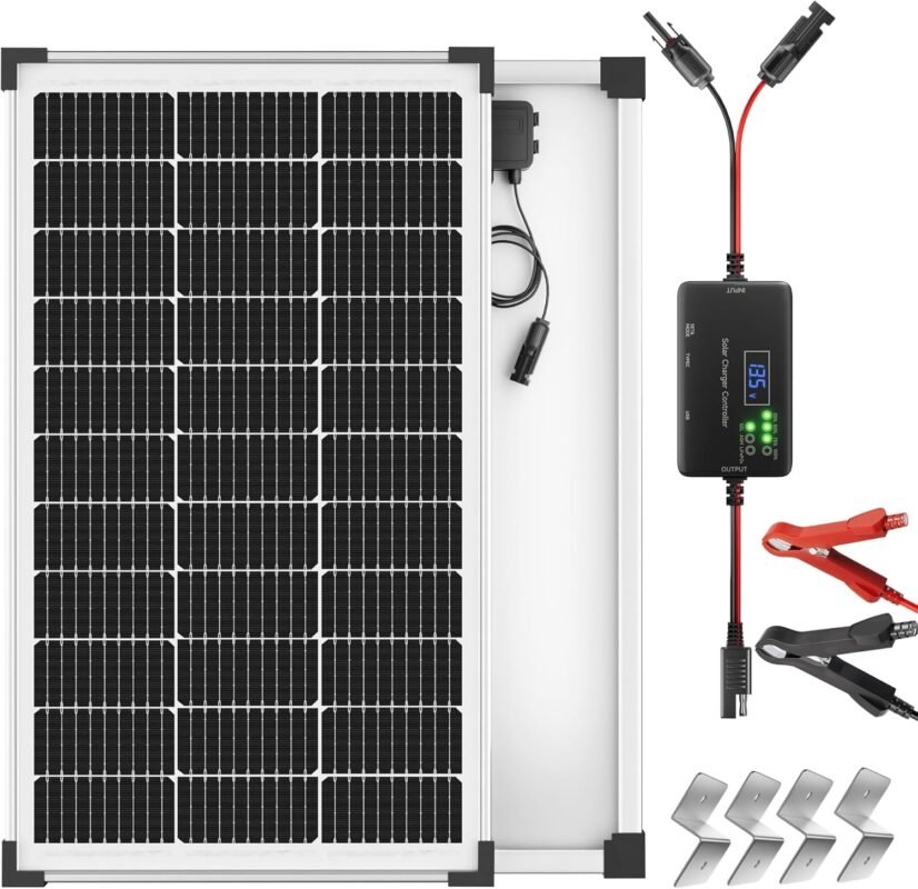 VoltSet 100W 12V Solar Panel with 20A Controller