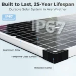 VoltSet 20W 12V Solar Panel Kit with MPPT Controller_25 years lifespan