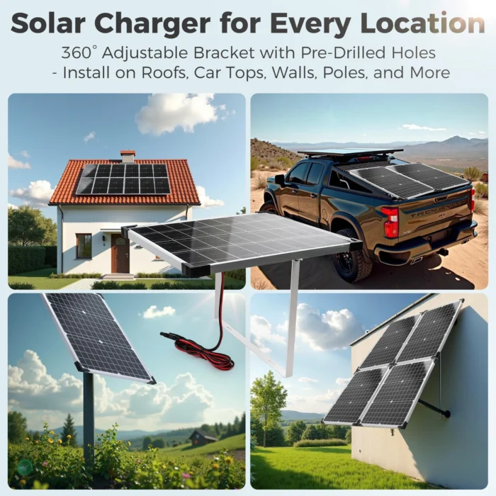 VoltSet 20W 12V Solar Panel Kit with MPPT Controller_for DIY project