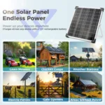 VoltSet 20W 12V Solar Panel Kit with MPPT Controller_ready to use