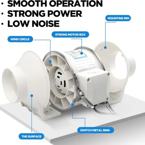 Voltset 4 inch dust fan_smooth operation_low noise