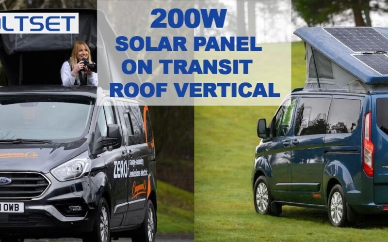 200W Solar Panel on Transit Roof Vertical Featured Image