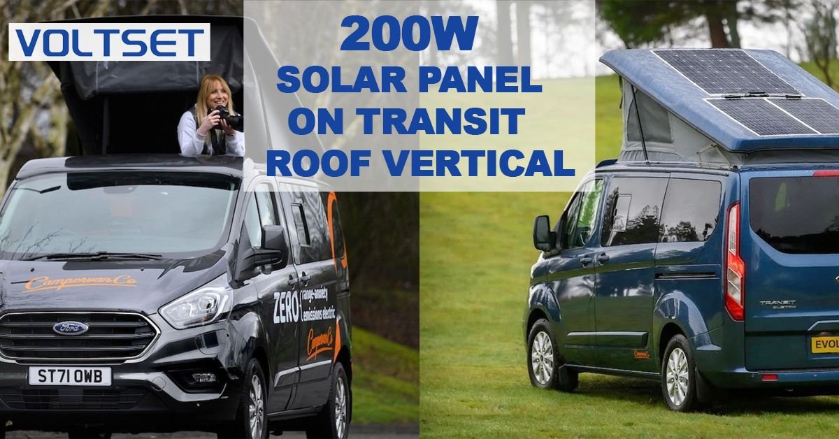 200W Solar Panel on Transit Roof Vertical | VOLTSET 1 200W Solar Panel on Transit Roof Vertical Featured Image