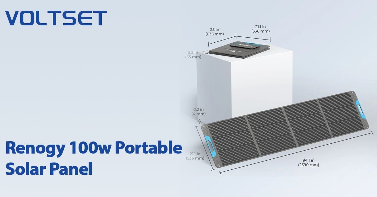 Renogy 100W Portable Solar Panel | A Great Guide | VOLTSET 1 Renogy 100W Portable Solar Panel Featured Image