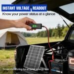 Voltset 12V Solar Battery Charger with LCD Voltage Tester - 20W Solar Trickle Charger with Smart MPPT Controller - Waterproof Battery Maintainer for Boat Marine Trailer RV Lawn Mower - Image 2
