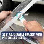 Voltset 12V Solar Battery Charger with LCD Voltage Tester - 20W Solar Trickle Charger with Smart MPPT Controller - Waterproof Battery Maintainer for Boat Marine Trailer RV Lawn Mower - Image 6